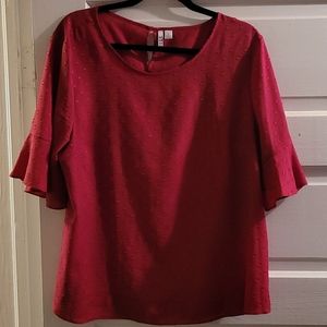 Ladies pink short sleeved blouse